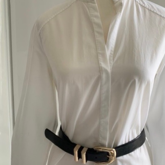 Edun dress shirt white cotton used US4 - Picture 2 of 9